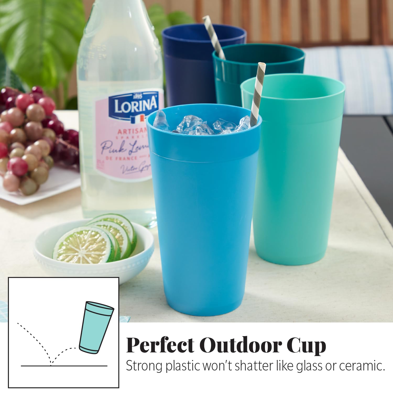 US Acrylic Newport 20oz teal tumbler, BPA-free safety for everyday drinks.