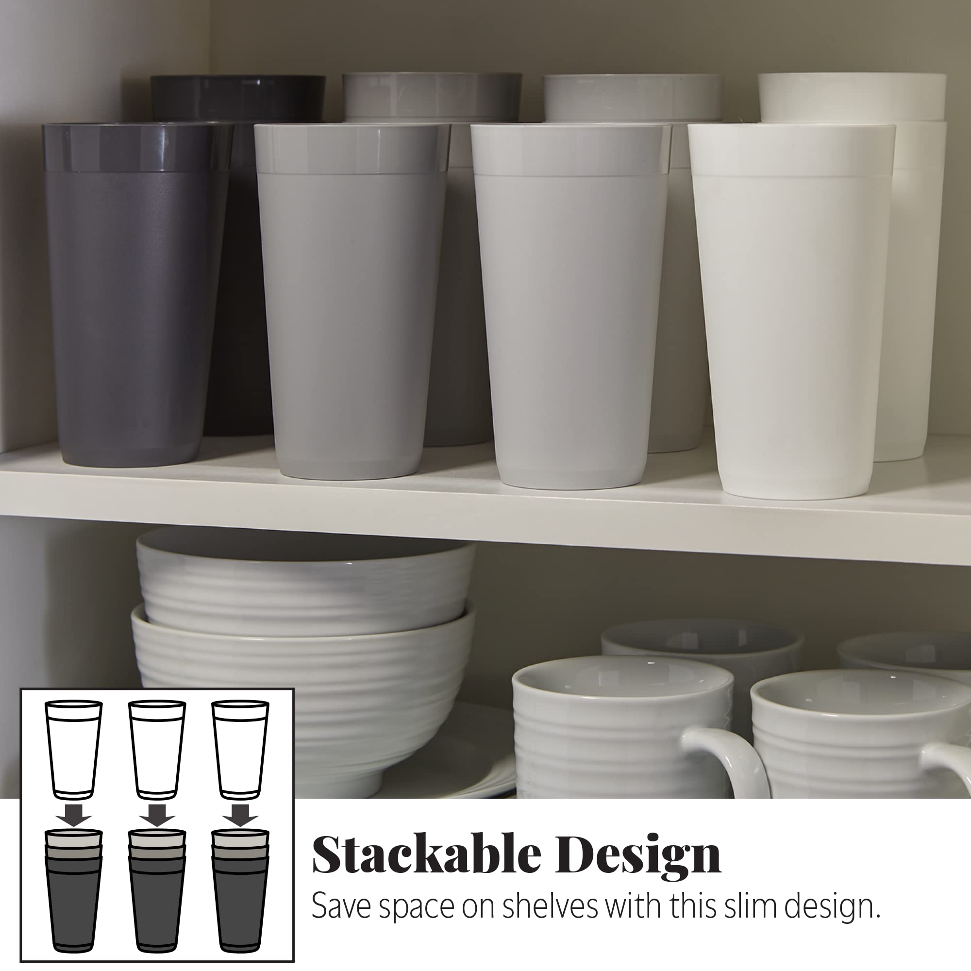 US Acrylic Newport 20oz tumbler top-rack dishwasher safe and microwave safe for easy cleanup