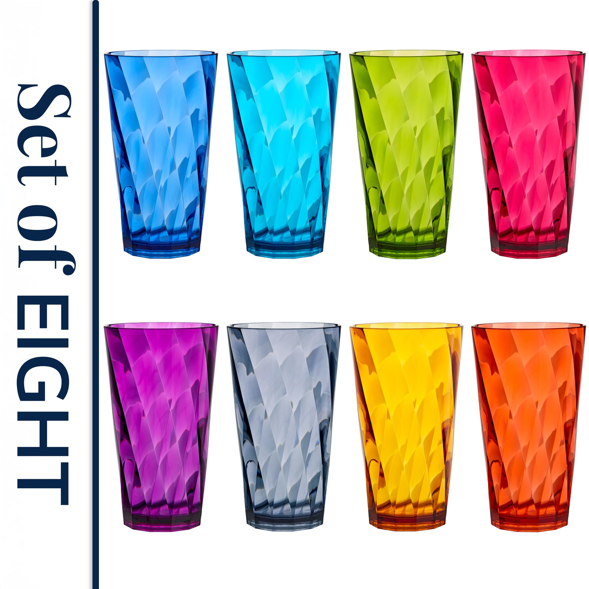 US Acrylic Optix 20oz glass durable and shatterproof for poolside