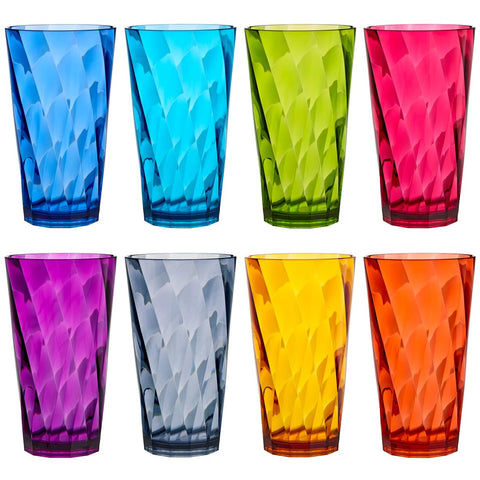 US Acrylic Optix 20oz glass with rainbow colors for vibrant entertaining