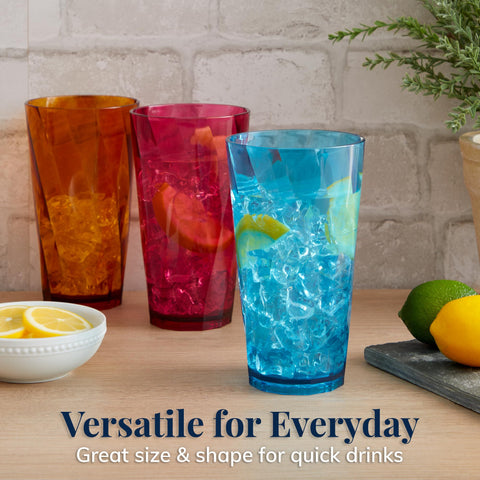US Acrylic Optix 20oz glass set of eight for family gatherings