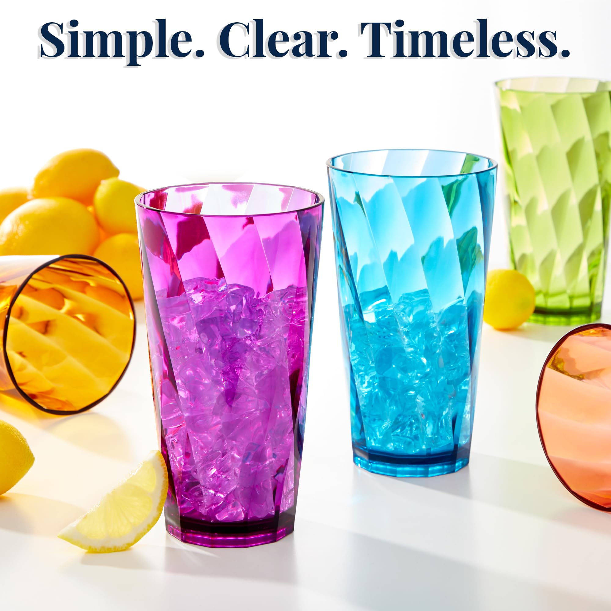 US Acrylic Optix 20oz glass is top-rack dishwasher safe