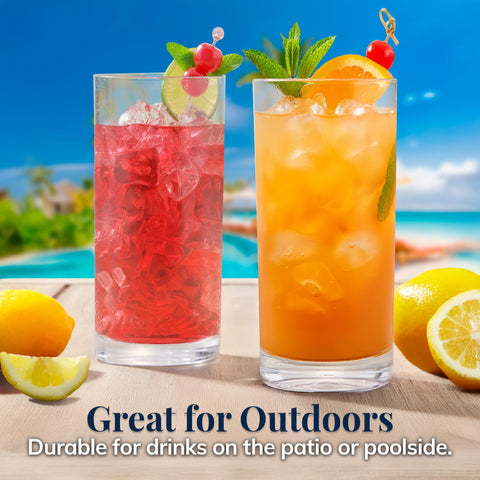 US Acrylic outdoor-friendly tumblers endure patio, poolside, and camping setups.