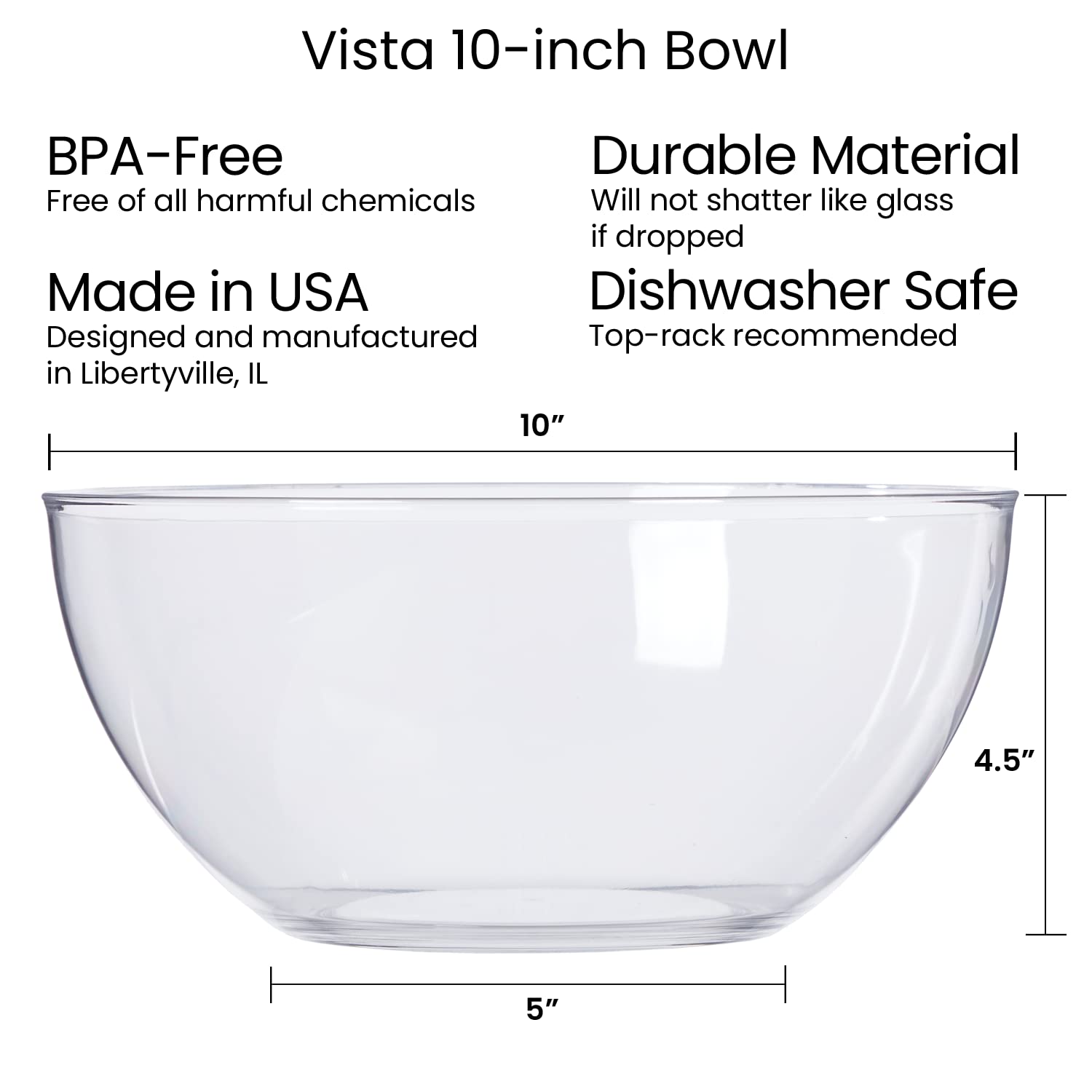 Dessert display using Vista Clear bowls for elegant presentation.