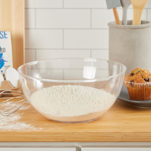 BPA-free and top-rack dishwasher safe Vista Clear bowls for quick cleanup.