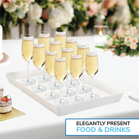 US Acrylic white trays top-rack dishwasher safe for easy cleanup.