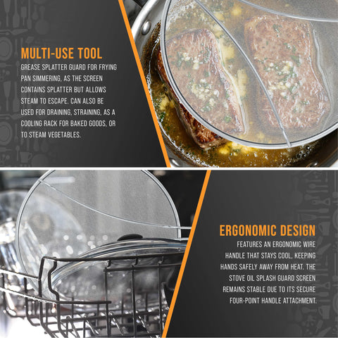 U.S. Kitchen Supply ergonomic cool-touch handle keeping hands safe