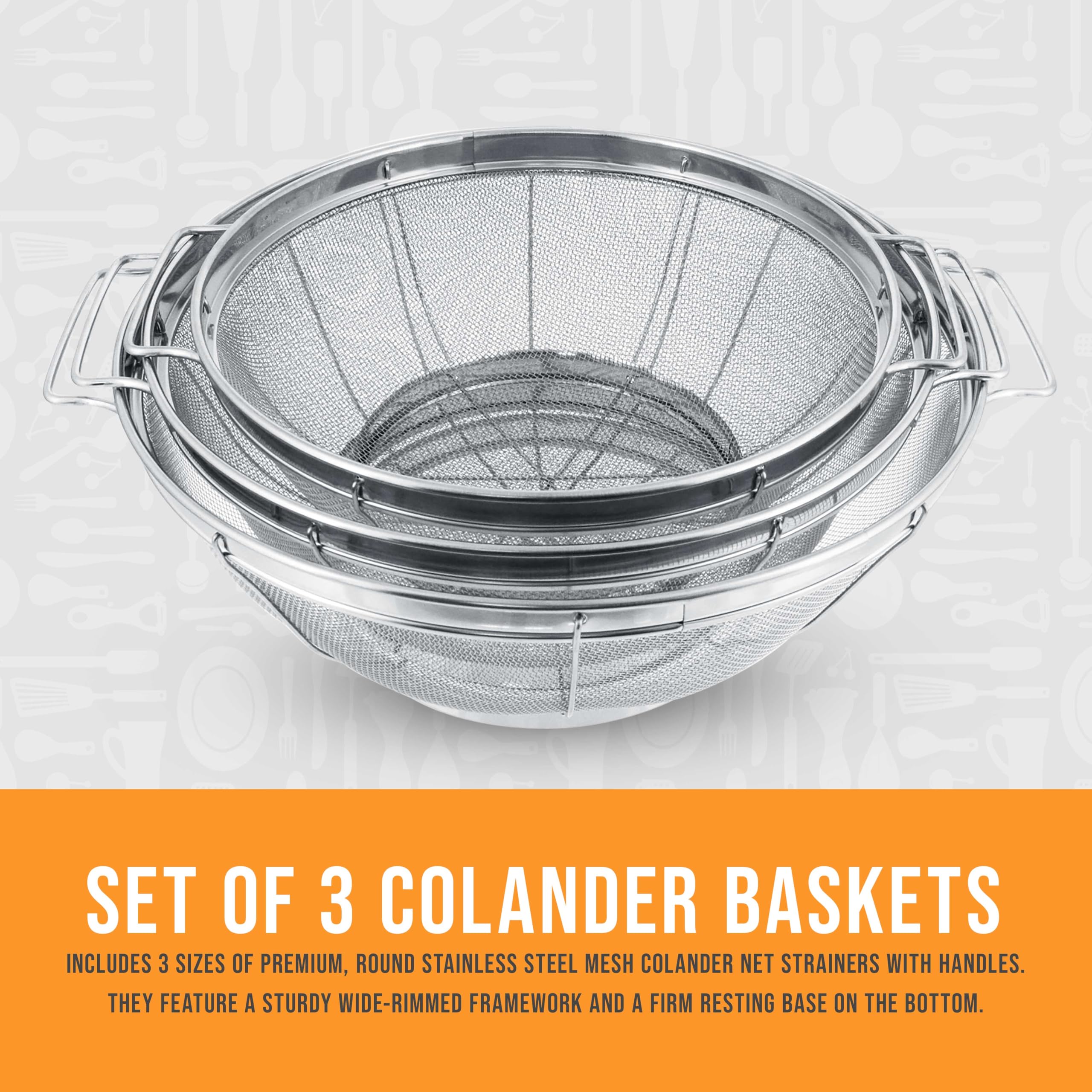 US Kitchen Supply versatile kitchen tool for washing, draining, and sifting tasks