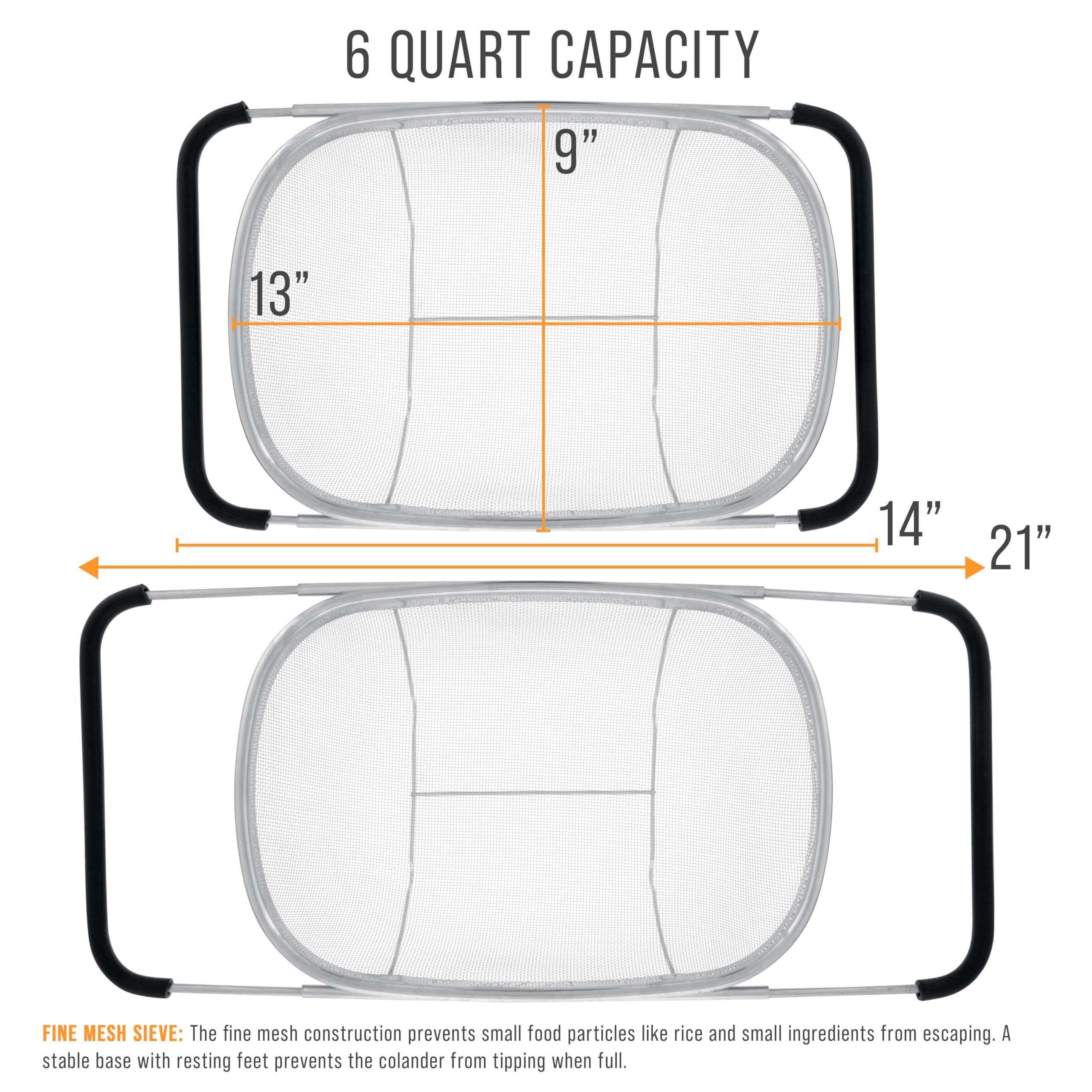 US Kitchen Supply fine mesh colander keeps tiny particles from escaping