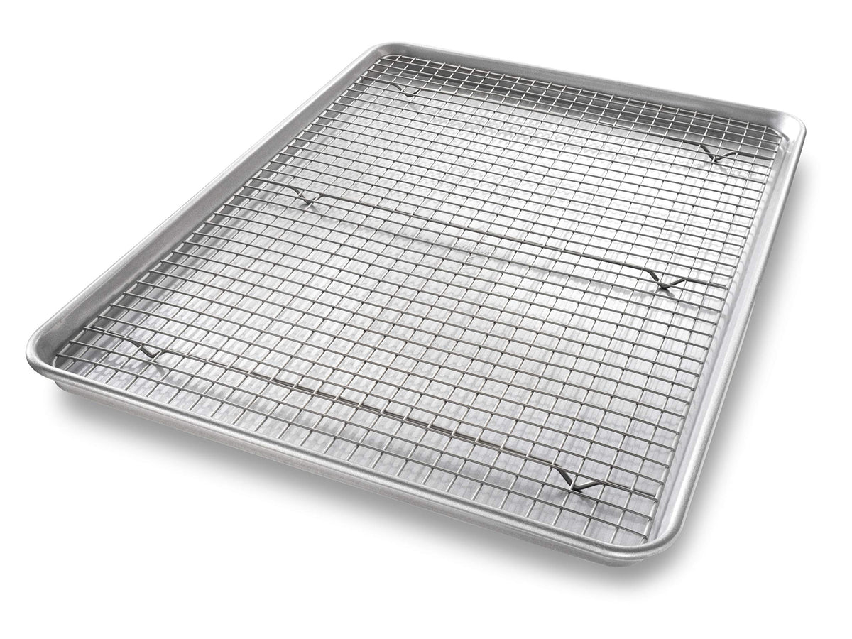 USA Pan 1607CR extra-large sheet pan, ideal for large batches with even baking.