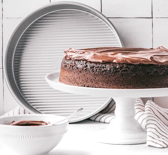 USA Pan 8-inch round cake pan made in the USA with durable construction.