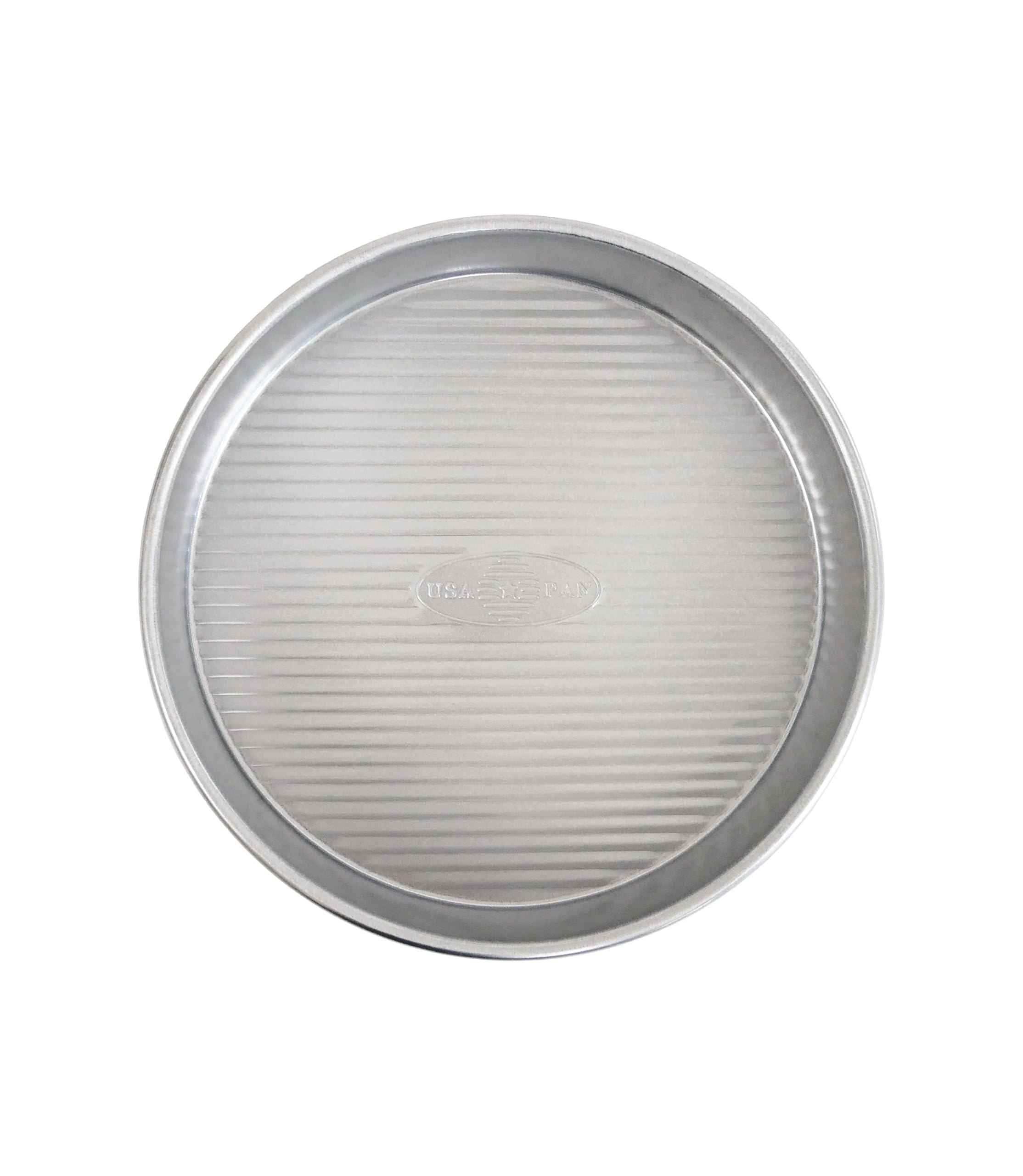 USA Pan 8-inch round cake pan with quick-release design for easy unmolding.