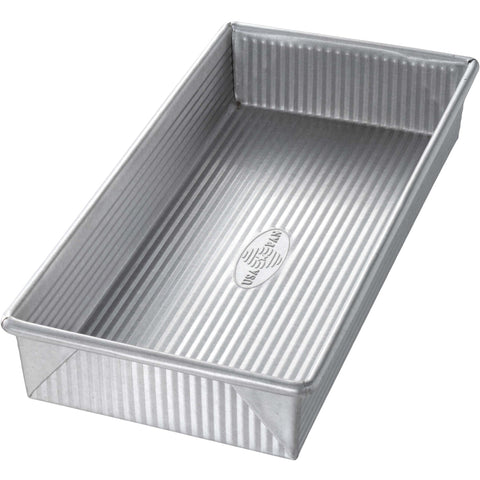 USA Pan biscotti pan highlighting aluminized steel construction for even baking.