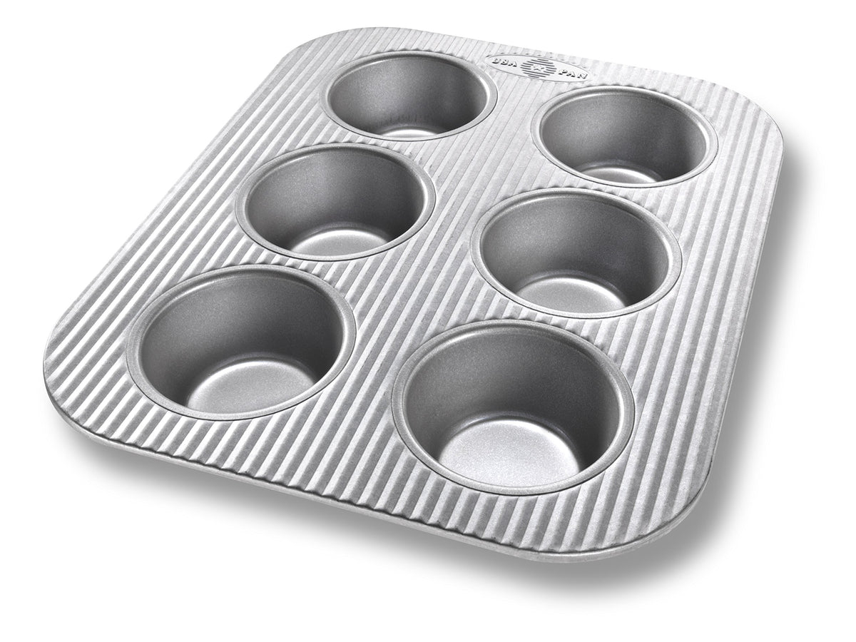 USA Pan nonstick toaster oven 6-cup muffin pan with easy release for muffins