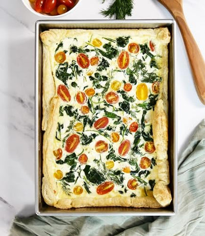 USA Pan rectangular cake pan with nonstick coating enables quick release and easy cleanup