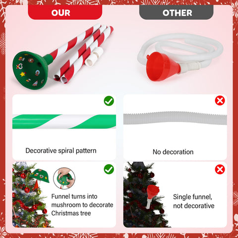 Usakiibebe festive spiral stripe design adds charm to your Christmas tree