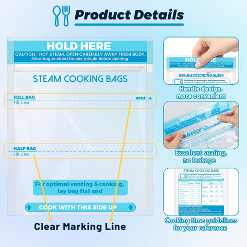 USEAMIE steam bags preserve flavor reduce odors during storage