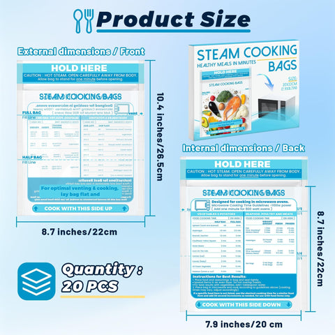 USEAMIE steam bags for potatoes quick, mess-free prep