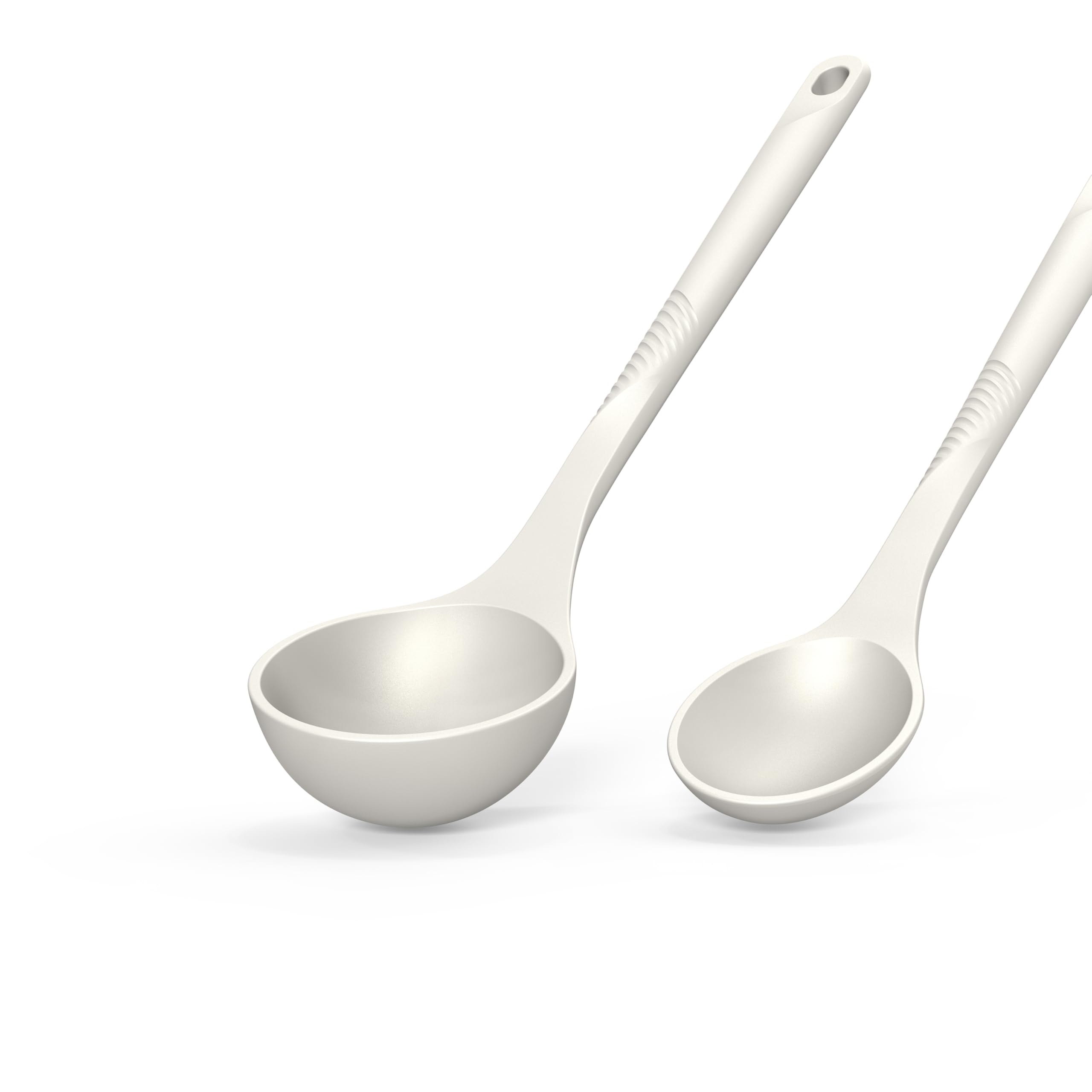USECANO slotted turner in cream white, safe on nonstick cookware