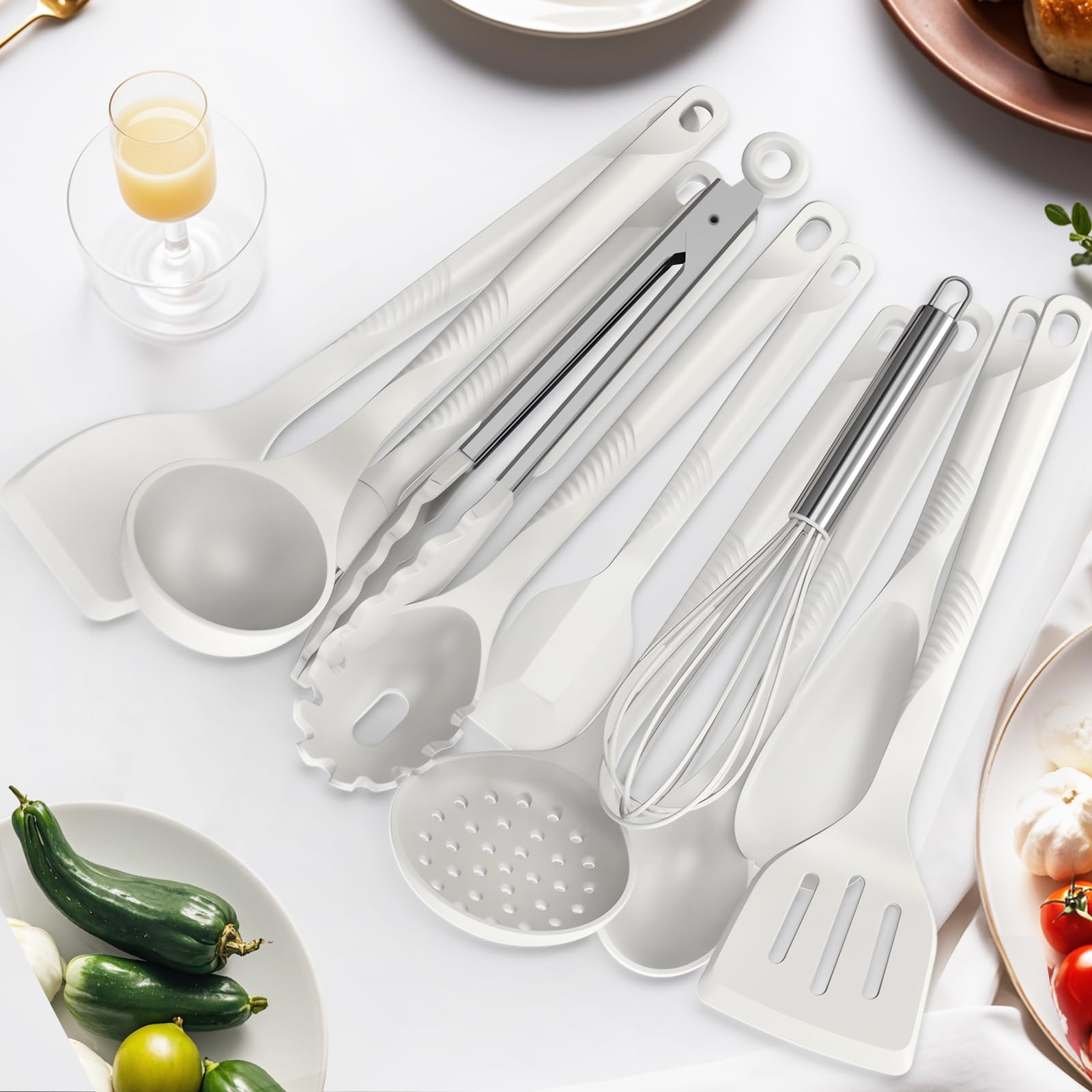USECANO spoonula in cream white, versatile for mixing and scraping