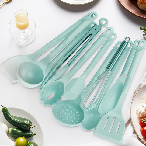USECANO teal kitchen tong ready to flip and stir with a sturdy grip.