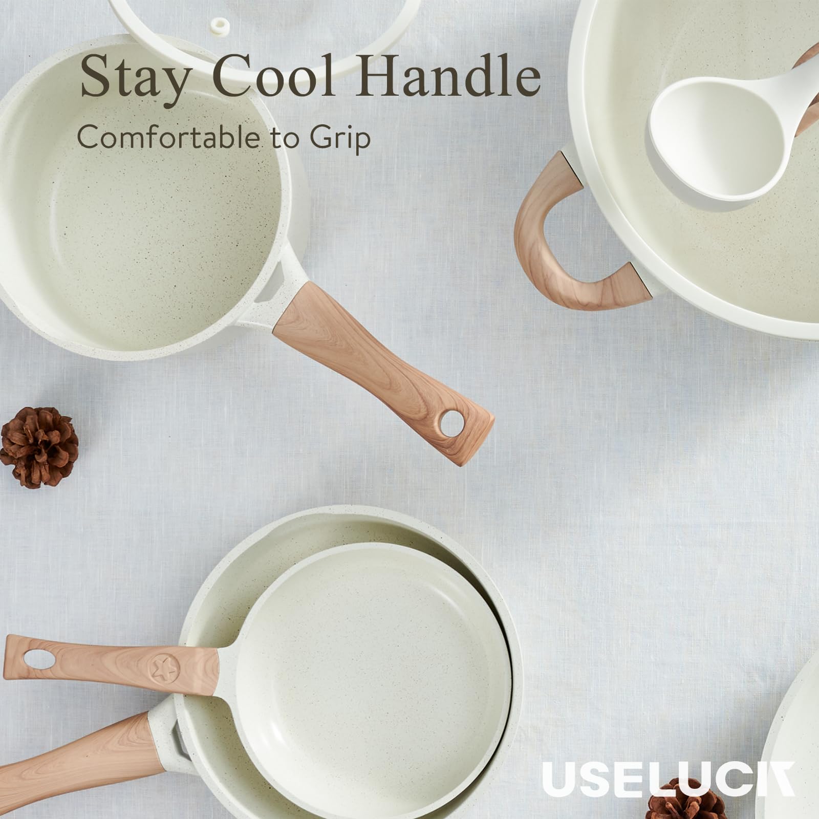USELUCK even-heat base close-up highlighting durable ceramic construction
