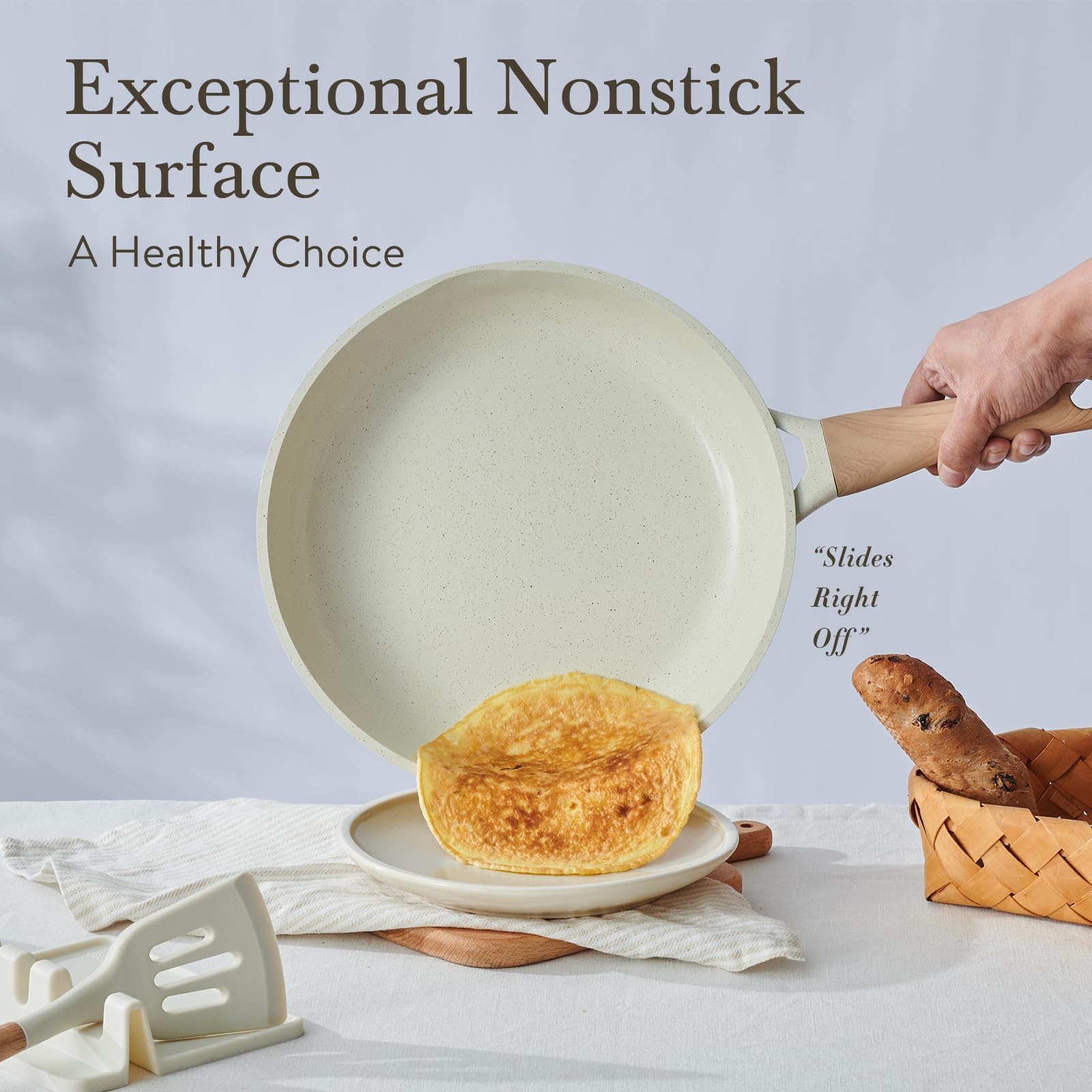 USELUCK glass lids on pots demonstrating visibility while cooking