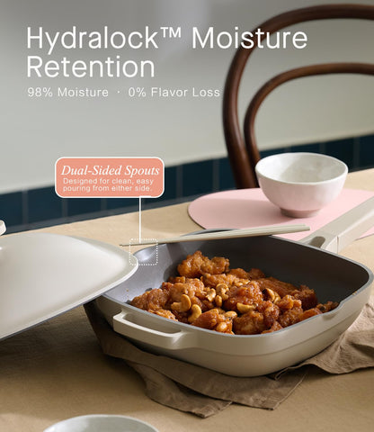 USELUCK Dual pour spouts simplify draining and pouring