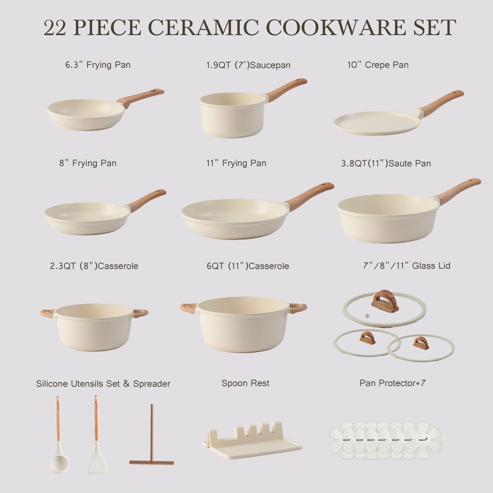 USELUCK silicone utensils and spoon rest for clean prep