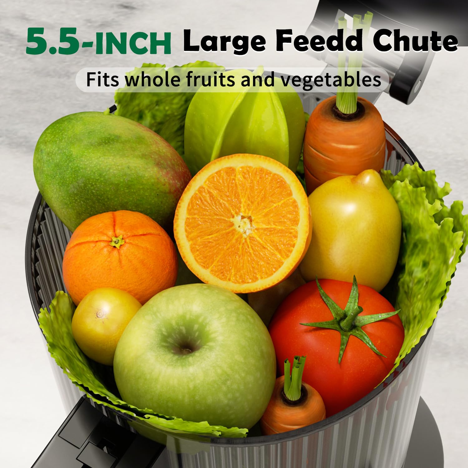 USHALO 300W motor delivers smooth extraction and efficient juicing
