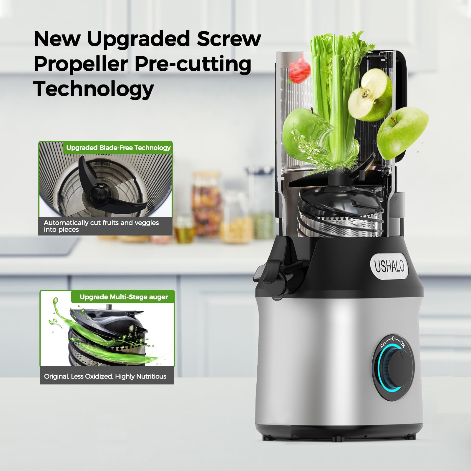 USHALO one-button operation with safety features for easy use