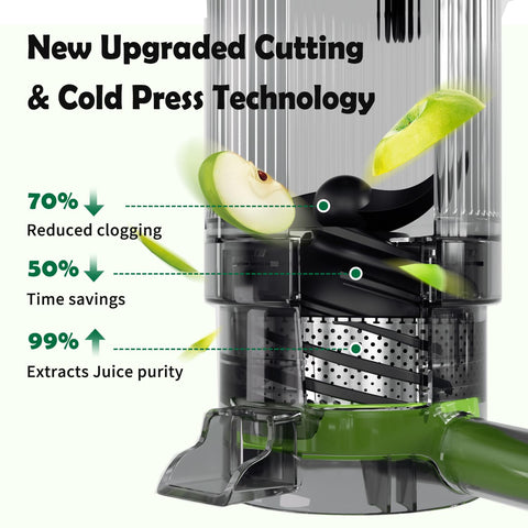 USHALO seven-stage spiral masticating system preserves flavor and nutrients
