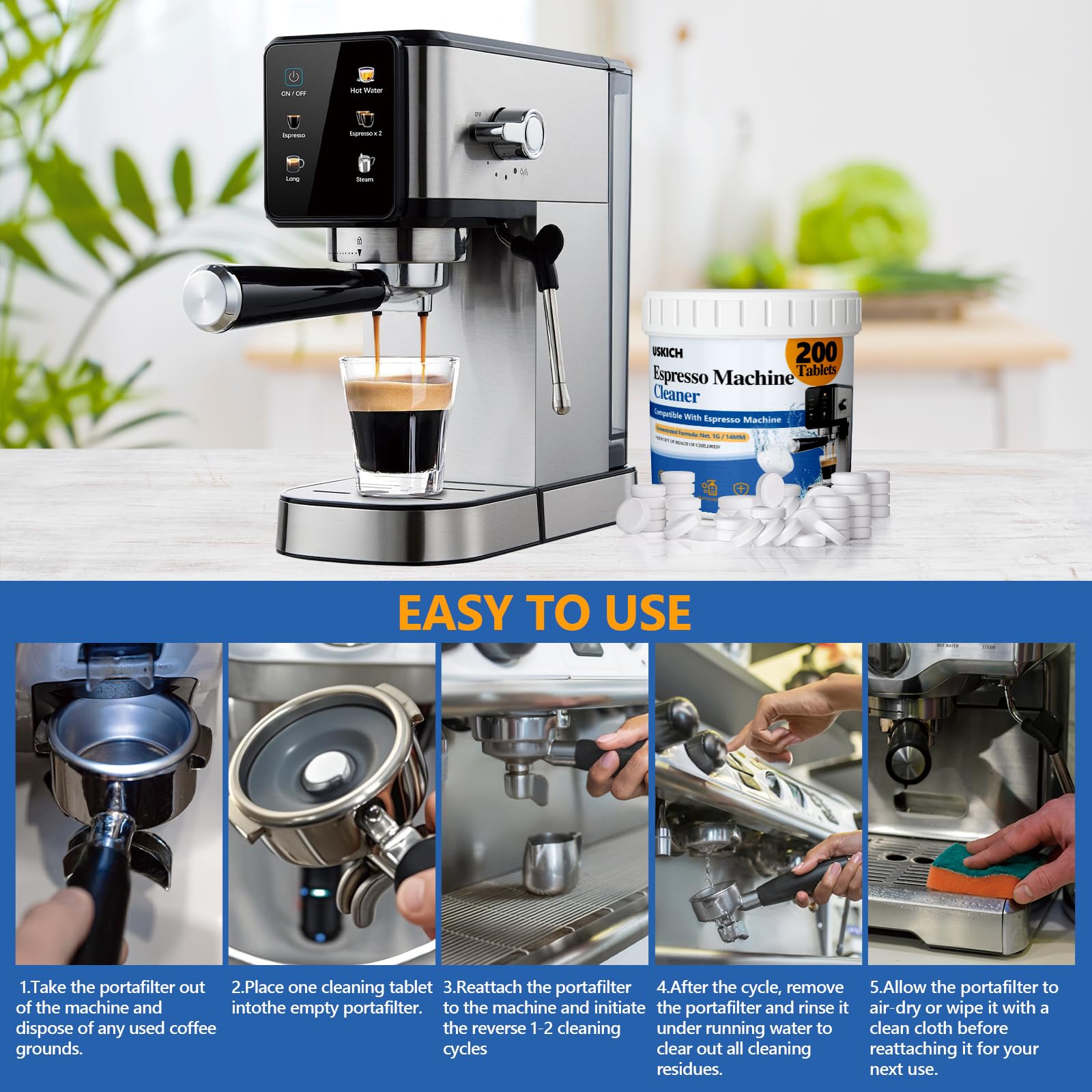 USKICH concentrated cleaning formula targets calcium and limescale buildup