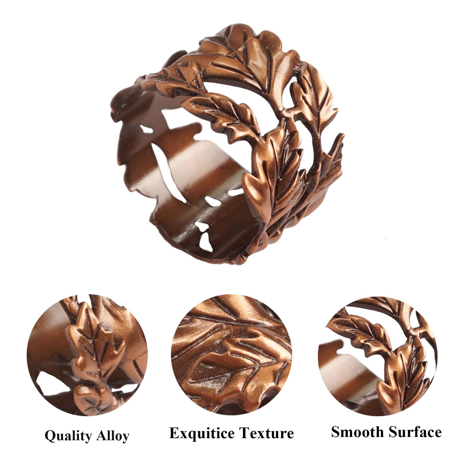 Durable alloy Utalek bronze napkin ring with smooth finish