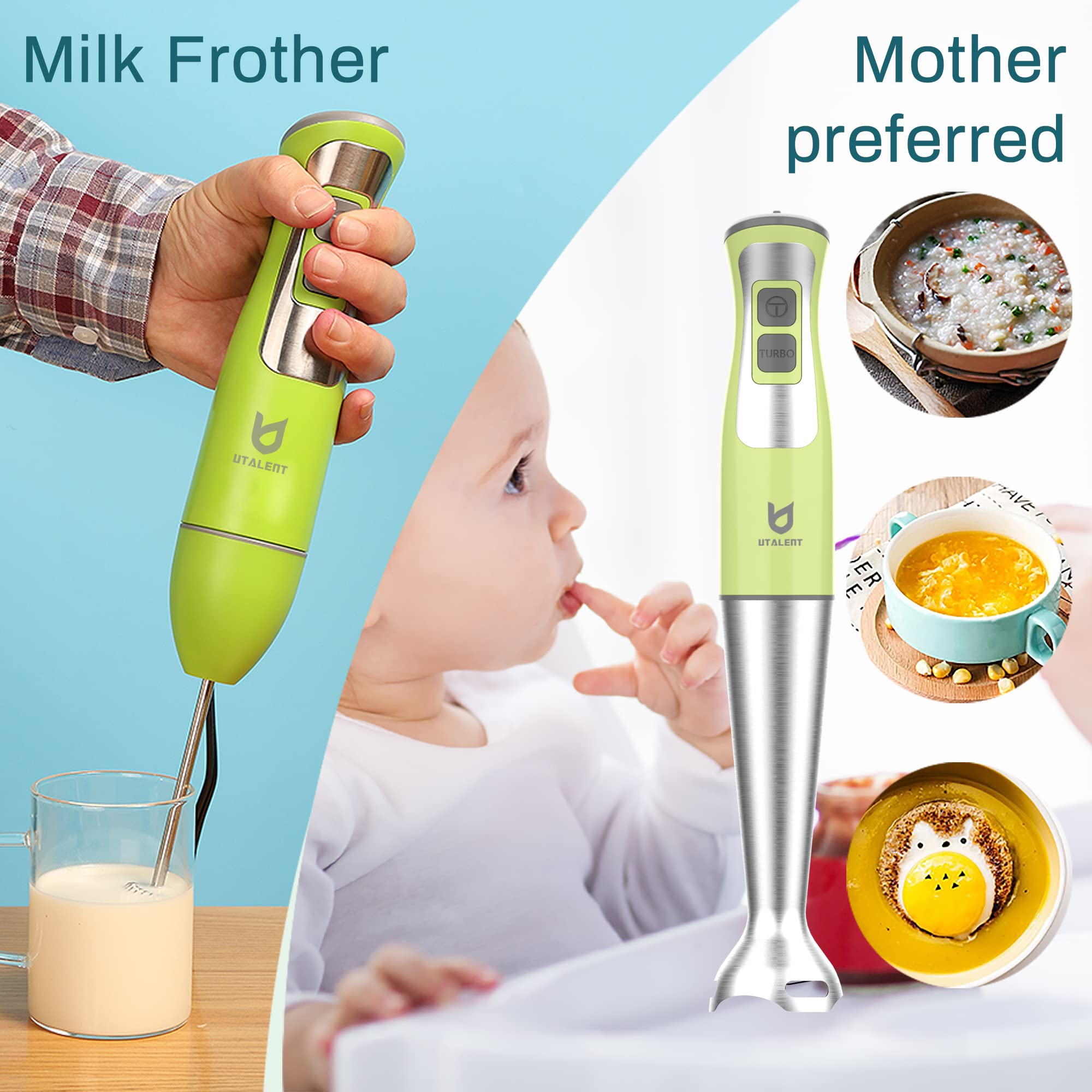 UTALENT 5-in-1 set includes beaker, chopper, and accessories.
