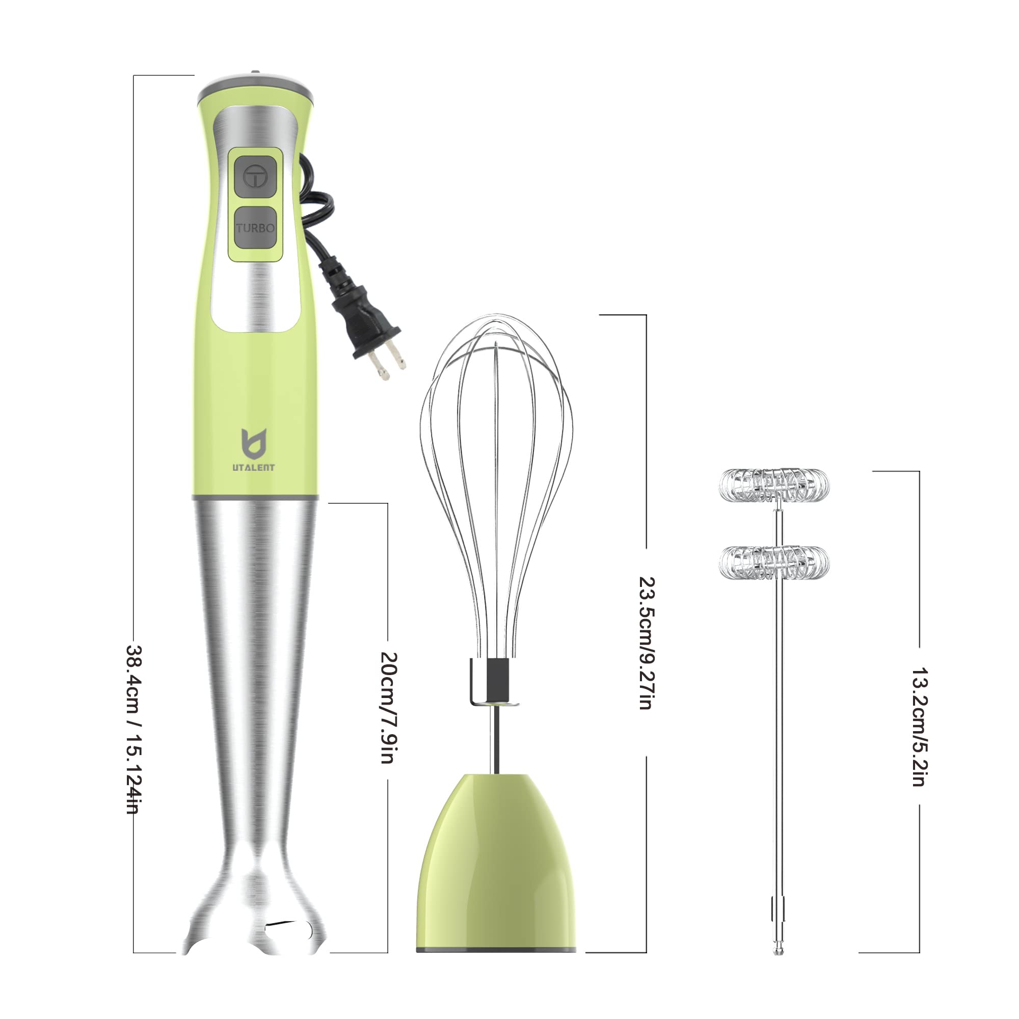 UTALENT green ergonomic design offers comfortable, versatile kitchen performance.