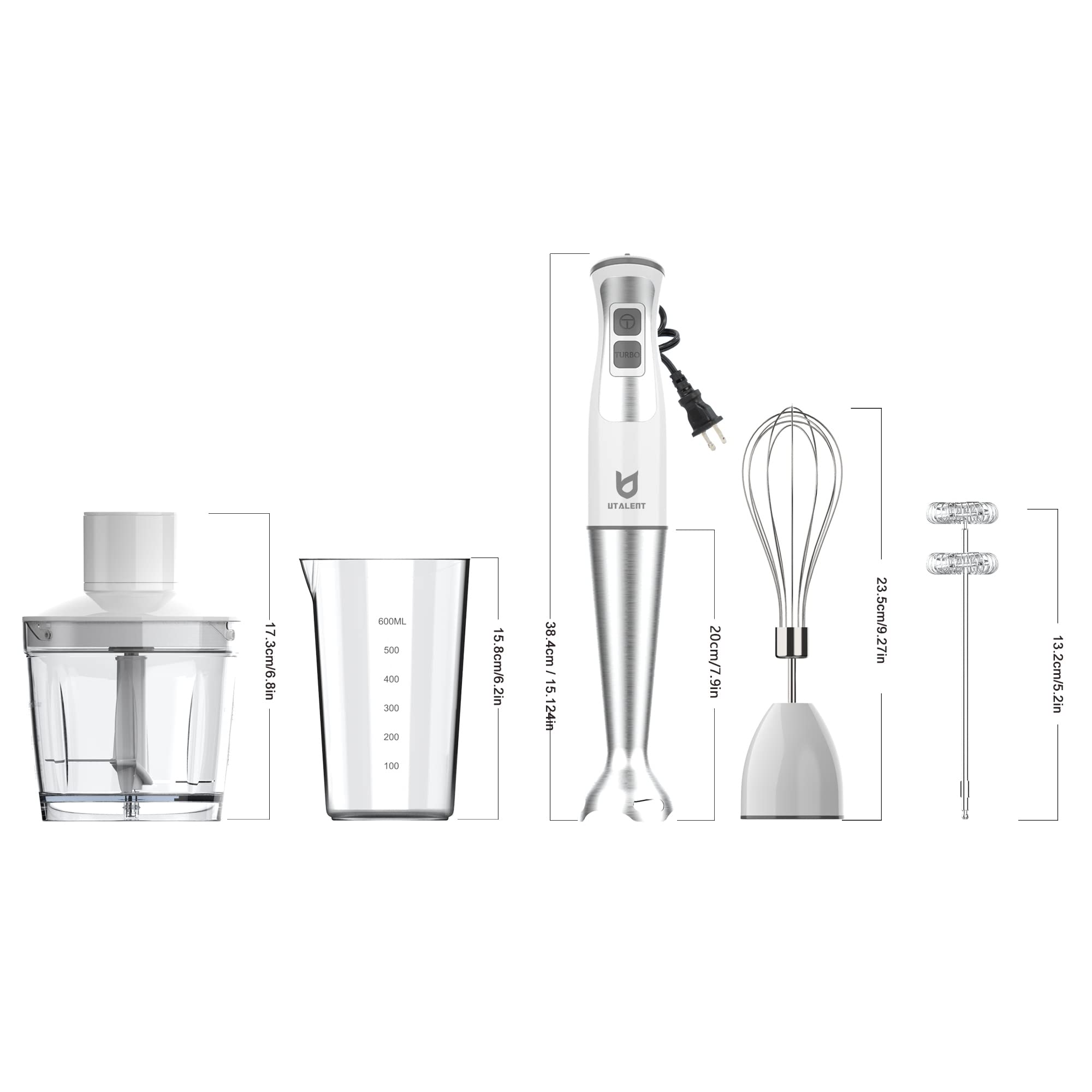 UTALENT dishwasher-safe detachable attachments for easy cleaning