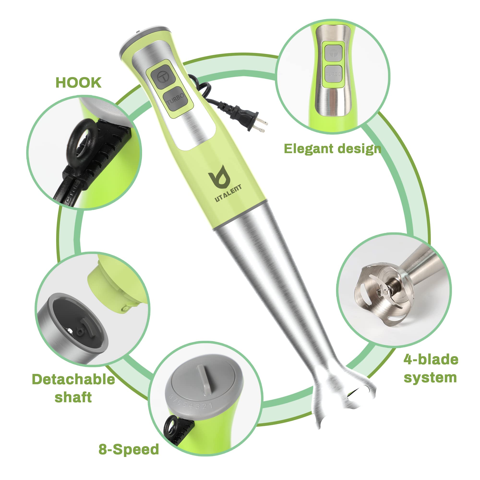 UTALENT milk frother attachment creates creamy coffee foam.