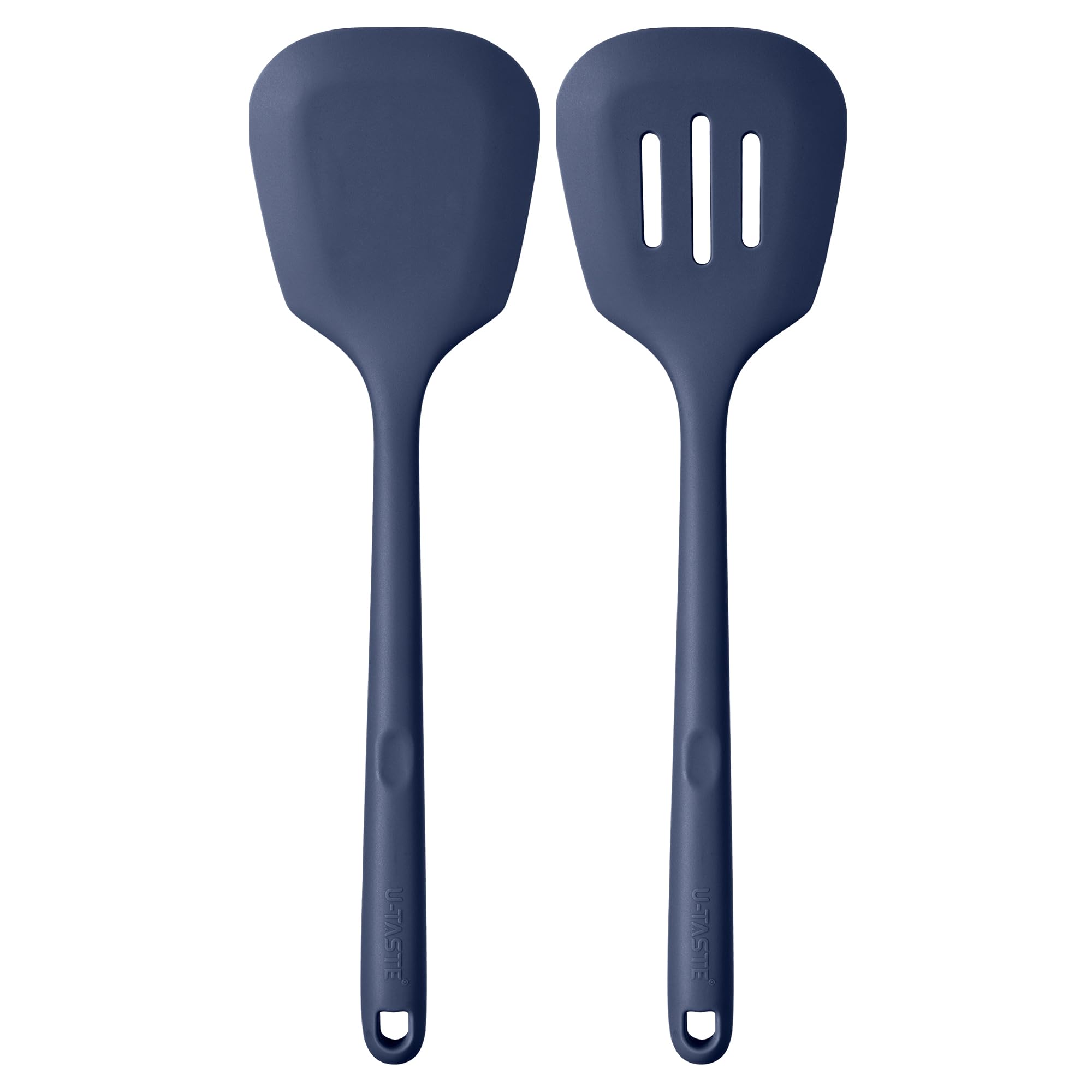 U-Taste solid 13.6in silicone turner for safe flipping on nonstick pans.
