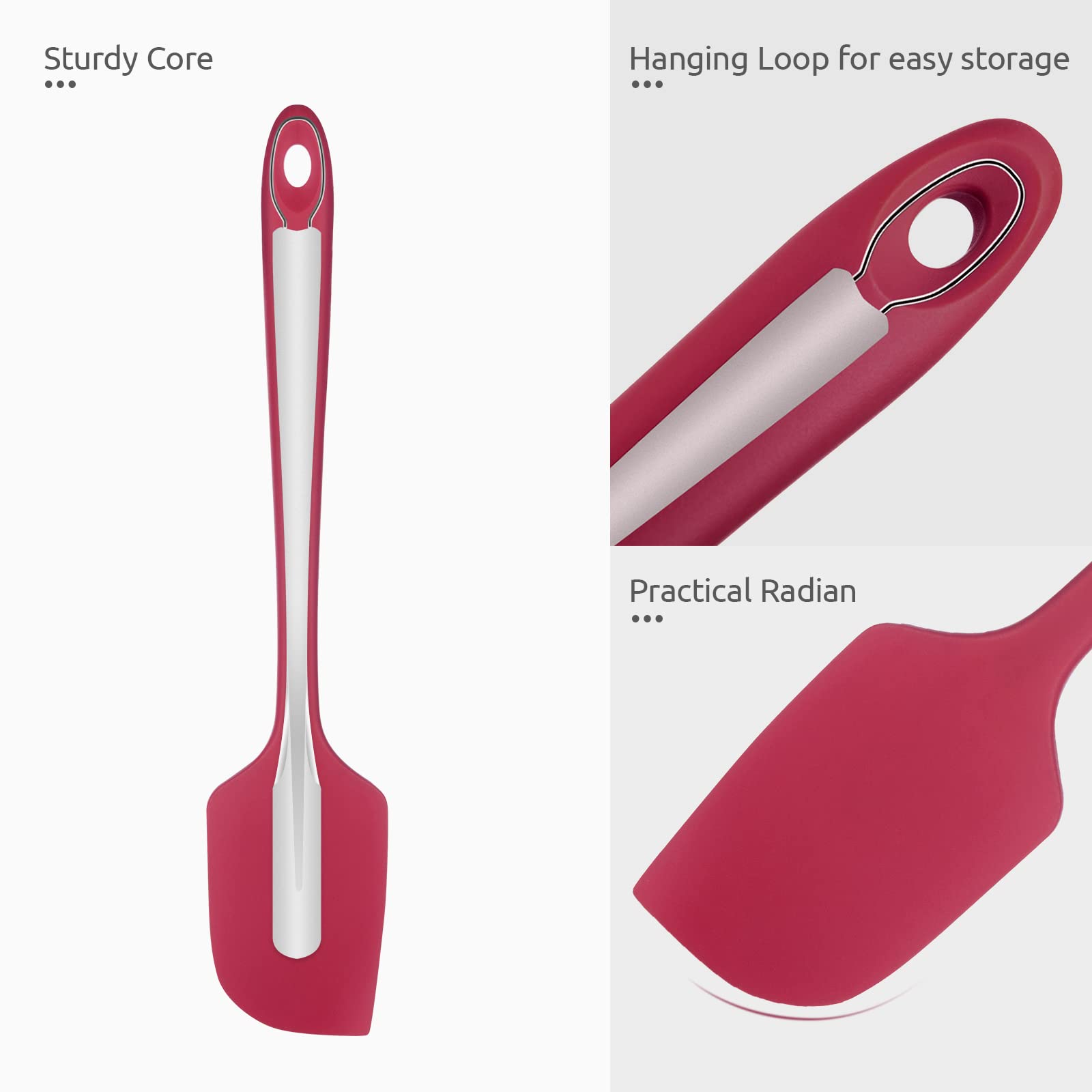 U-Taste 14in spatula compatible with nonstick cookware for gentle scraping.
