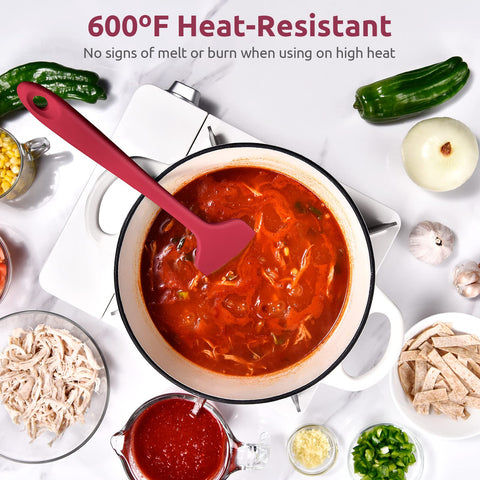 U-Taste 14in spatula, red handle, heat resistant for hot sauces.