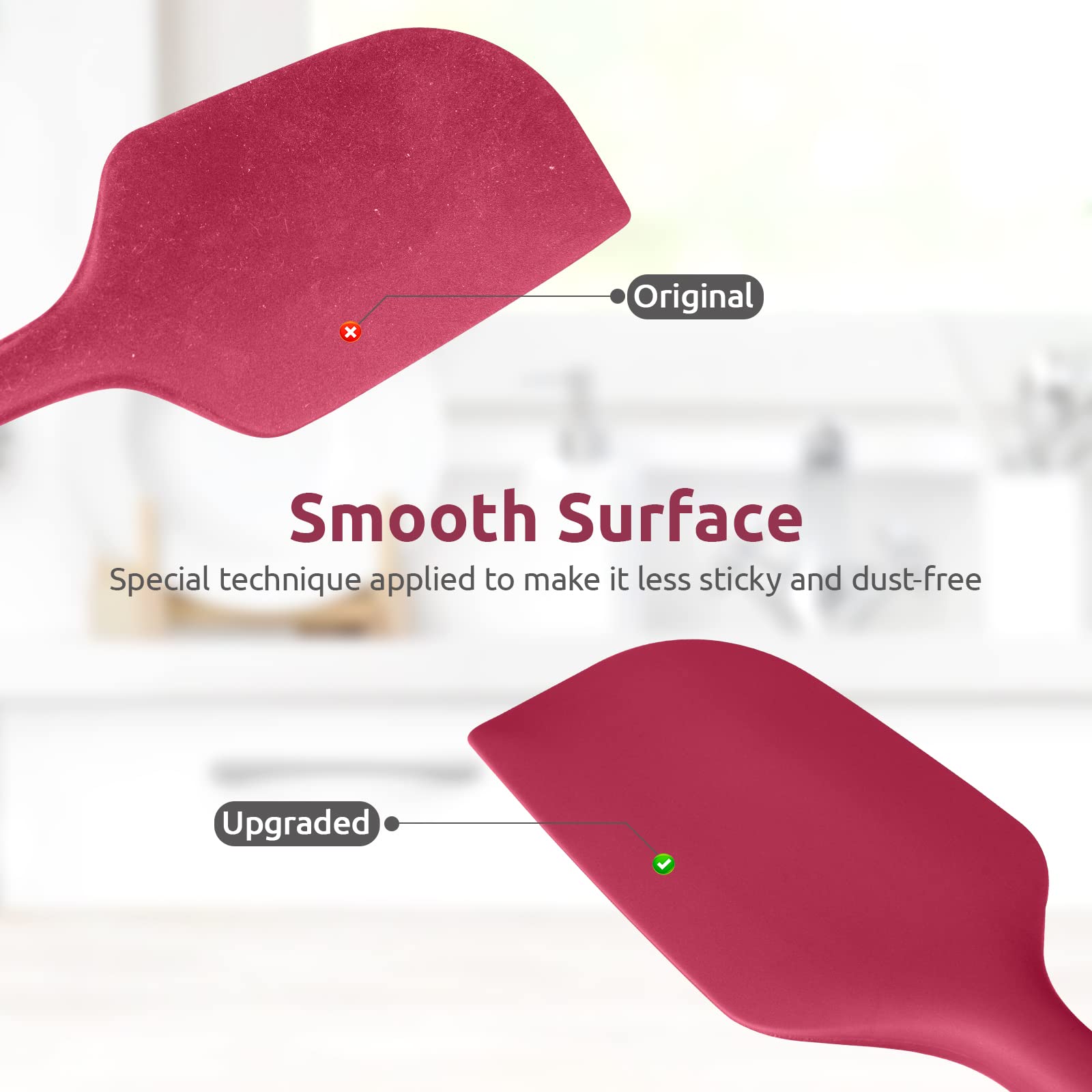 U-Taste 14in spatula core reinforced, sturdy when folding ingredients.