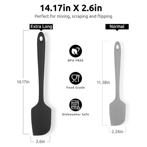 U-Taste large silicone spatula scraping bowl sides during mixing