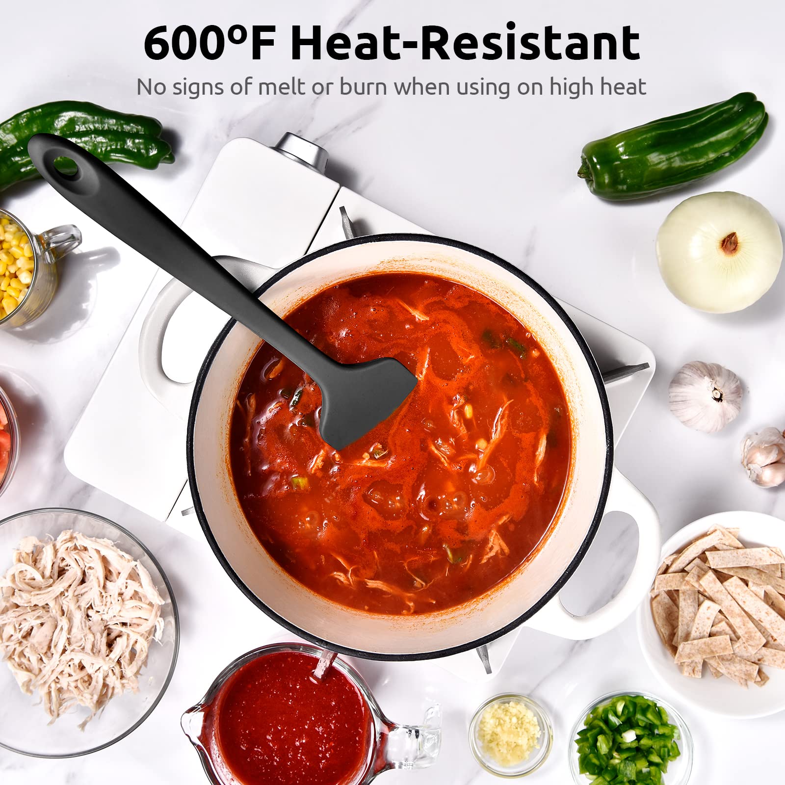 U-Taste spatula with nonstick surface releasing food easily