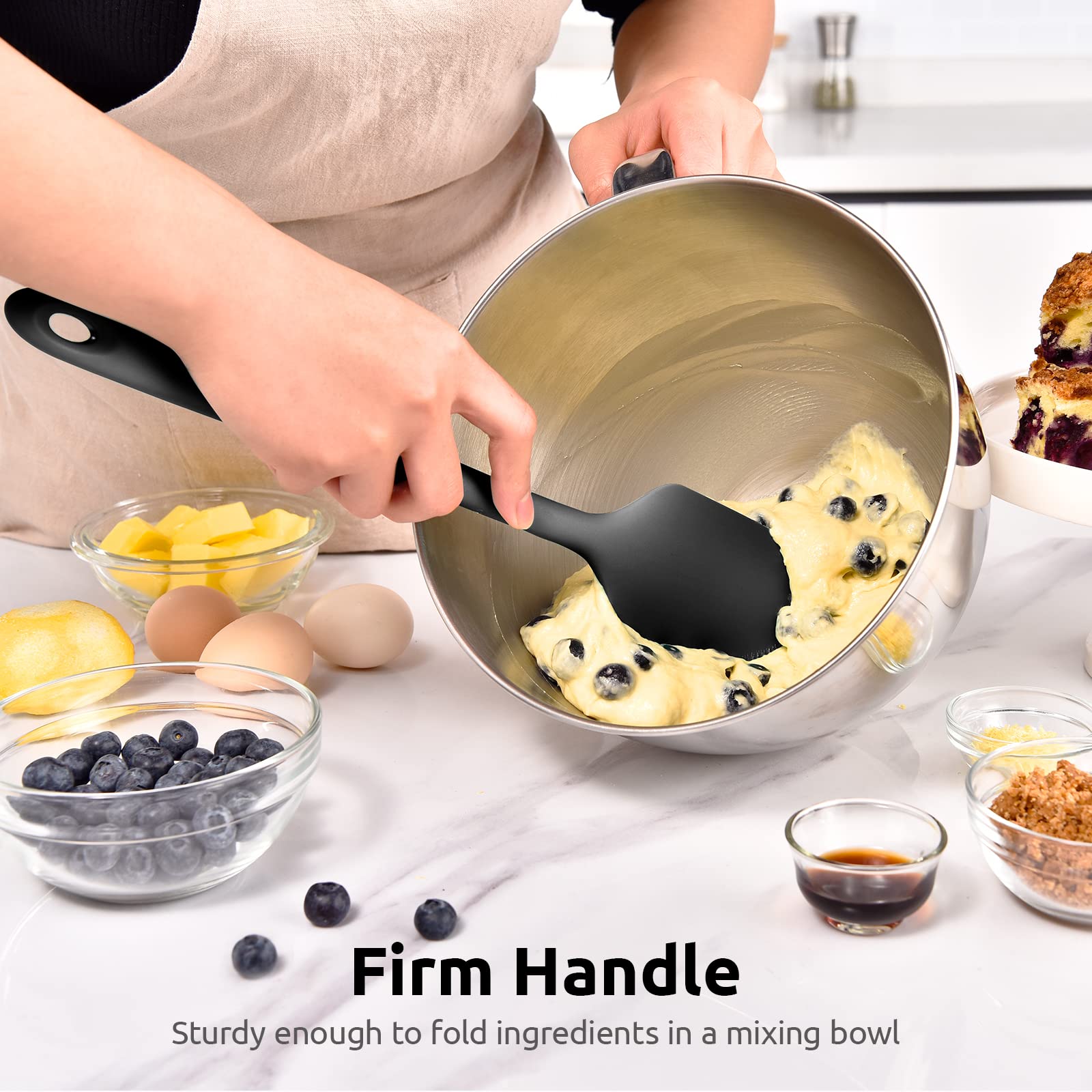 U-Taste spatula with upgraded sturdy core for folding ingredients