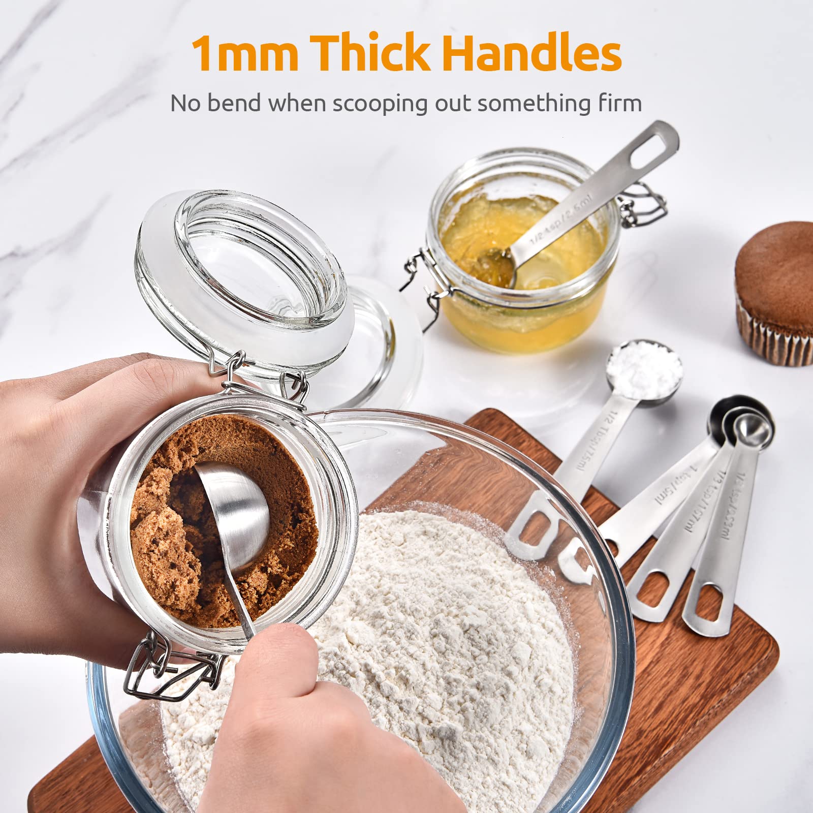 U-Taste set nests with a D-ring for compact storage after cooking.