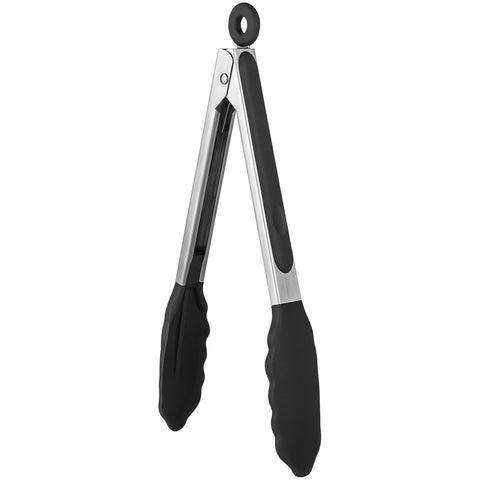 U-Taste 9-inch tongs with silicone tips for nonstick cookware.