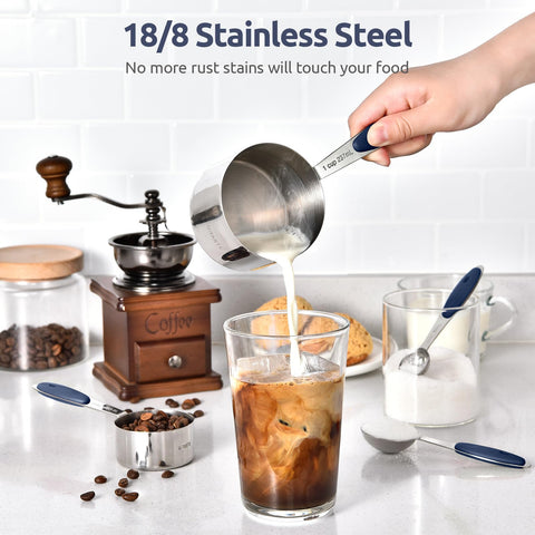 U-Taste metal spoons with precise markings for accurate measurements.
