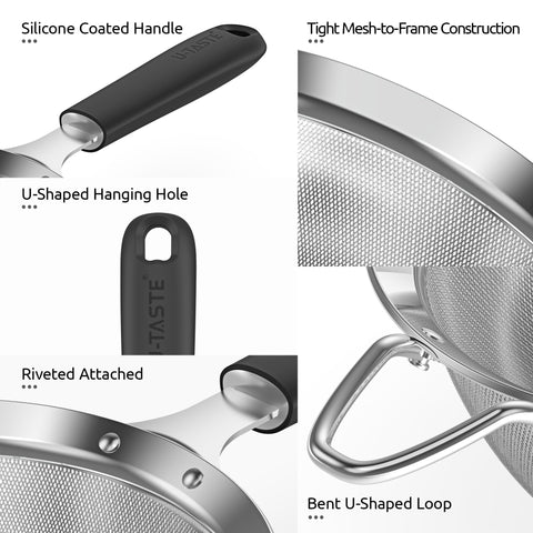 U-Taste deep strainer provides increased capacity for larger batches