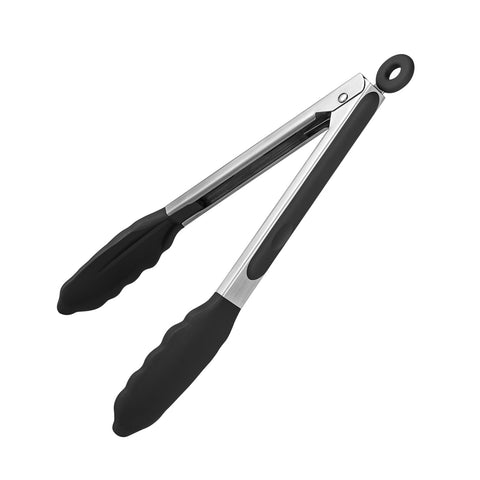 U-Taste 9-inch tong with silicone tips for grilling and serving.